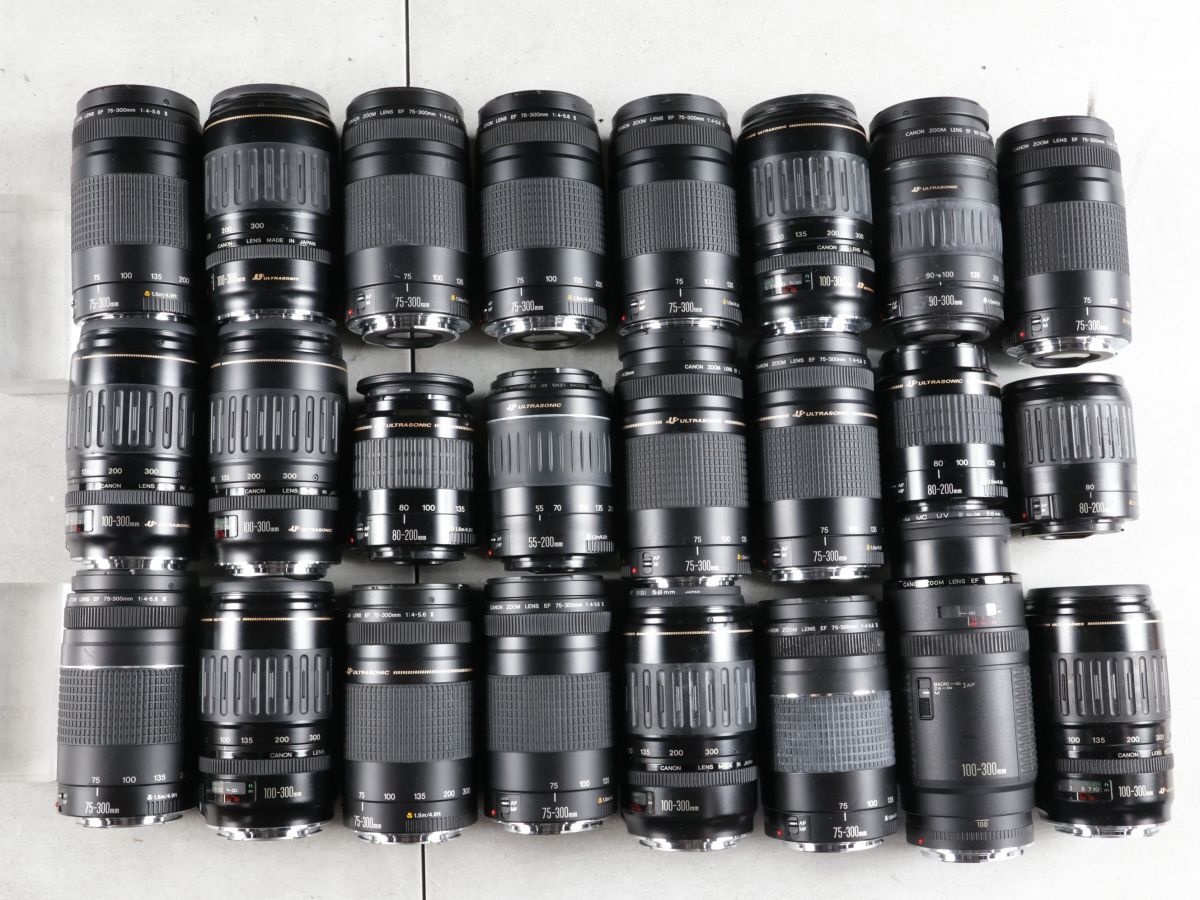 1458 24点まとめ Canon キヤノン EF 75-300mm 100-300mm USM ウルトラソニック 他 AFズームレンズ まとめ まとめて 大量セット 送料1500円