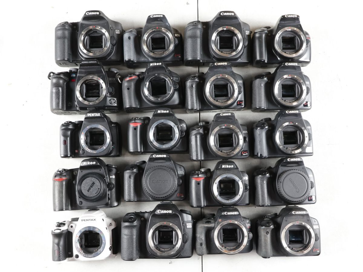 1438 20点まとめ Canon Nikon PENTAX EOS X7 X3 D80 他 デジタル一眼レフカメラ まとめ まとめて 大量セット 送料1500円