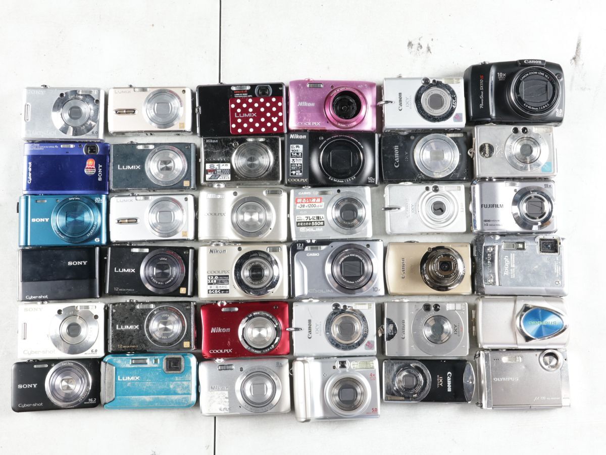 1434 30点まとめ Canon Nikon OLYMPUS SONY Panasonic 他 コンパクトデジタルカメラ コンデジ まとめ まとめて 大量セット 送料1500円