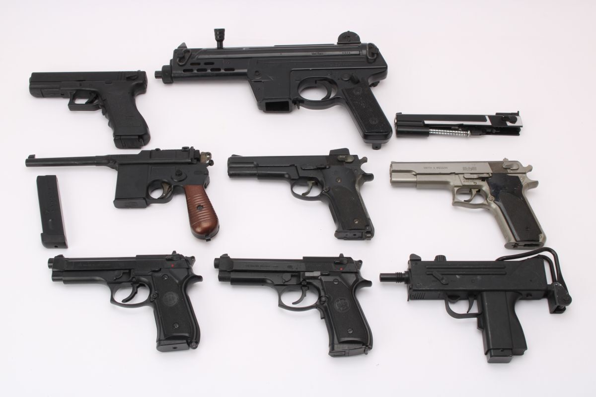 エアガン/トイガン 計10点 MP Walther/M9/M11/SMITH&WESSON他 ASGK刻印有 ハンドガン マガジン サバゲー 小物 大量 まとめ