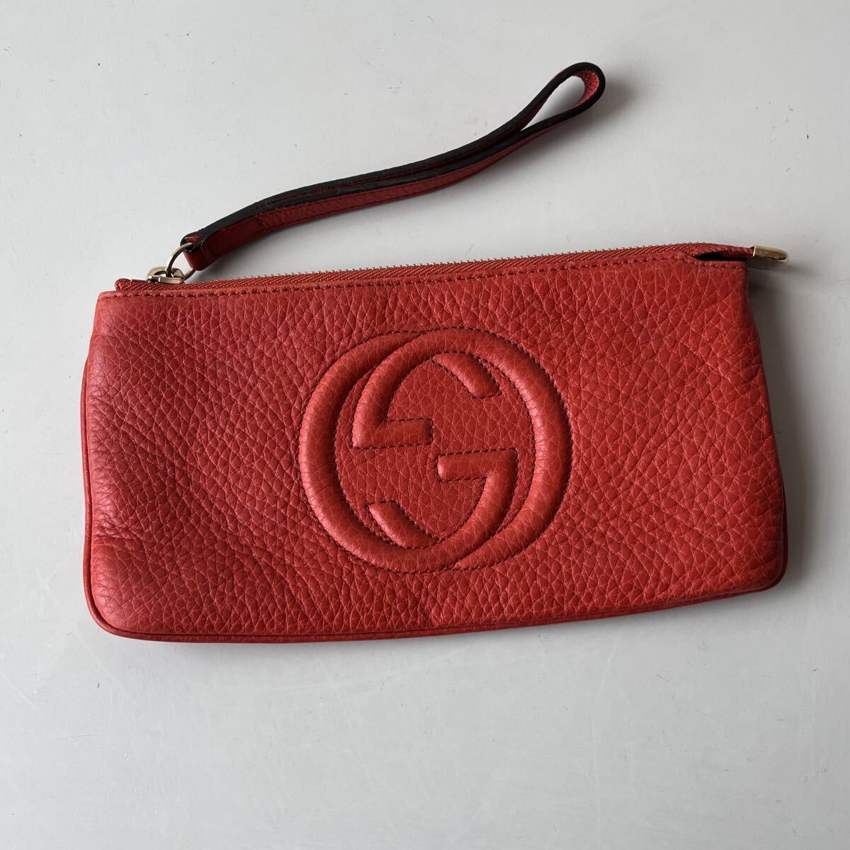 良品 GUCCI グッチ 295840 002123 インターロッキングG レザー クラッチバッグ セカンドバッグ レディース