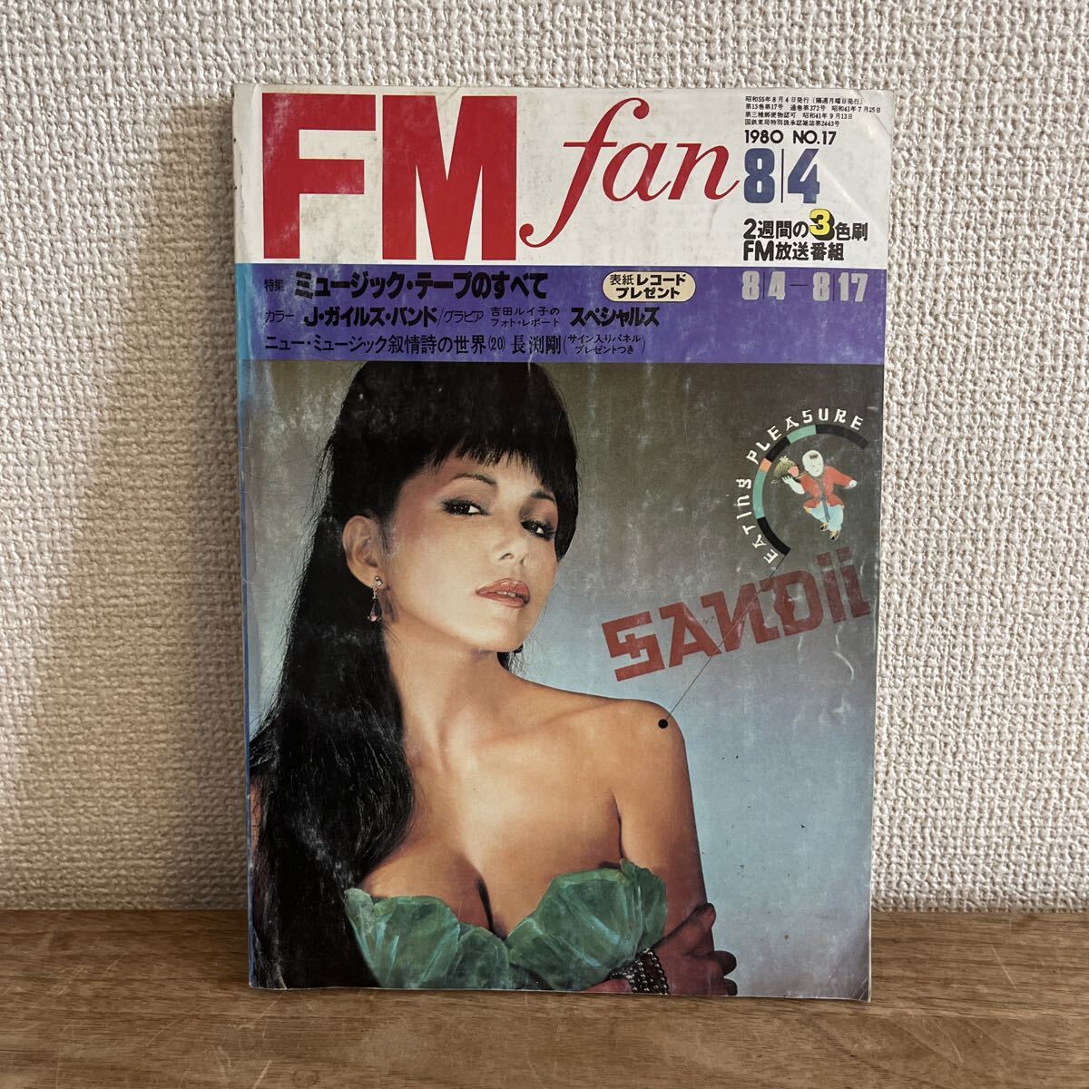 FM fan FMファン 1980 NO.17 ミュージック テープのすべて　j ガイルズ バンド グラビア スペシャルズ 長渕剛　sandii
