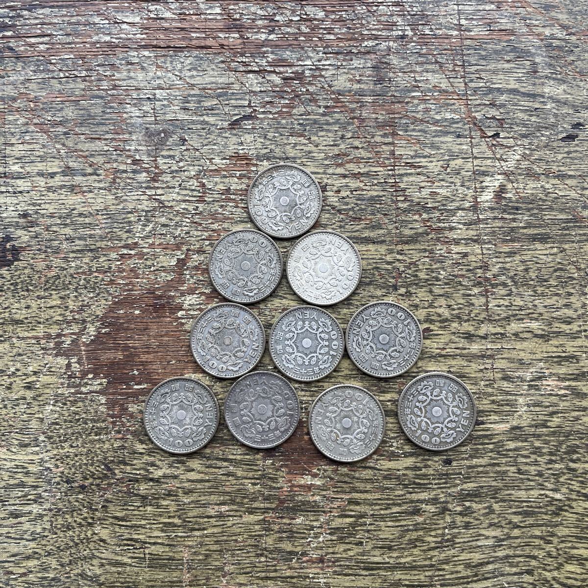 鳳凰100円銀貨10枚 47.6g 昭和 アンティーク コイン 