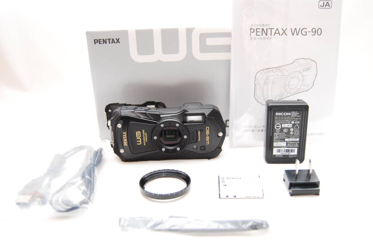 ★極上美品　PENTAX WG-90 ブラック 本格防水デジタルカメラ 14m防水 ★