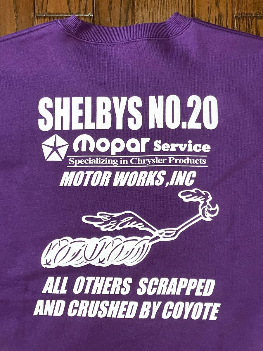 シェルビー モパー Shelby’ｓ Mopar ロードランナー プリント スウェット シャツ XXL パープル 紫 ビッグサイズ 大きい アメ車