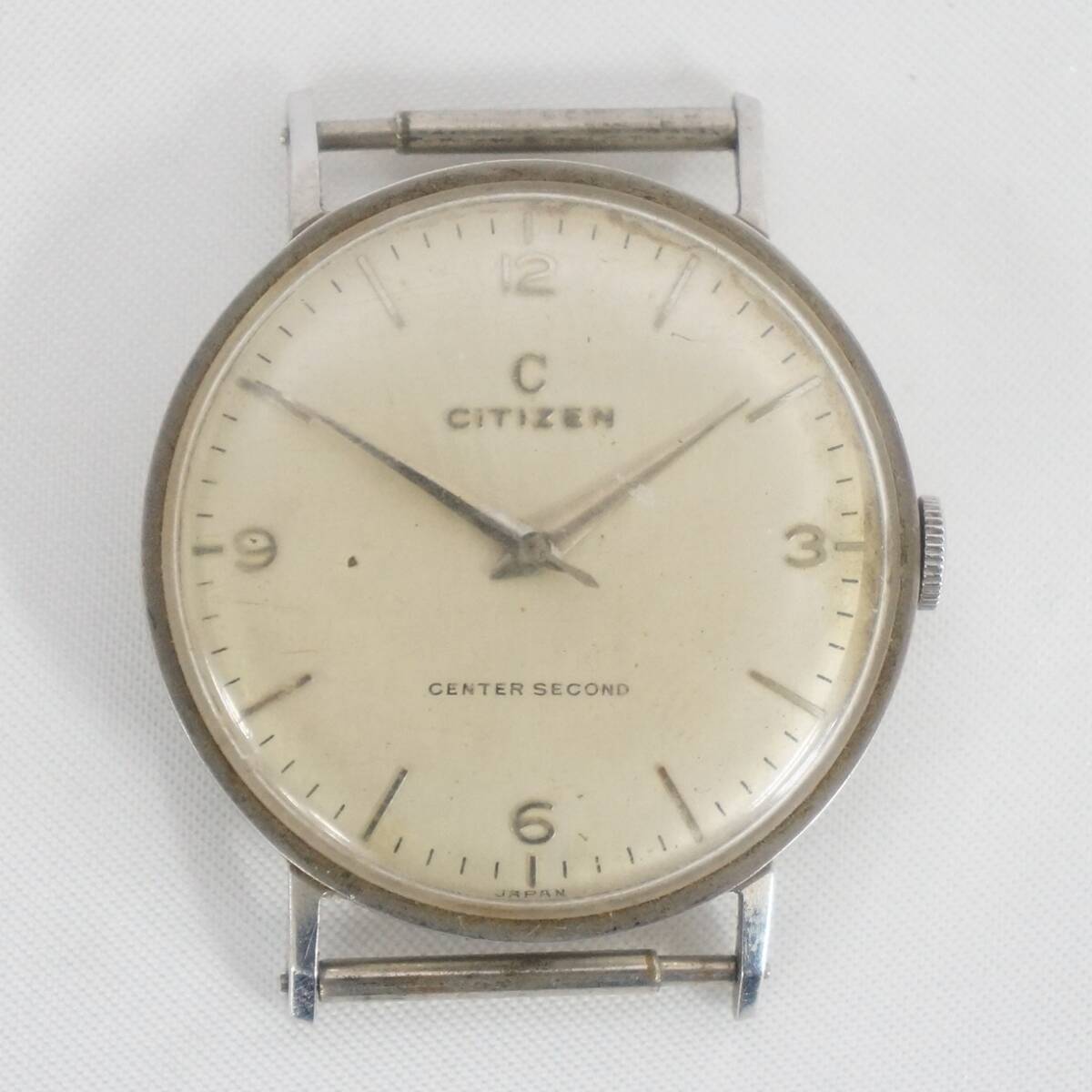 稼働品 CITIZEN シチズン Cマーク CENTER SECOND センターセコンド メンズ 手巻き 腕時計 フェイスのみ 5903272341