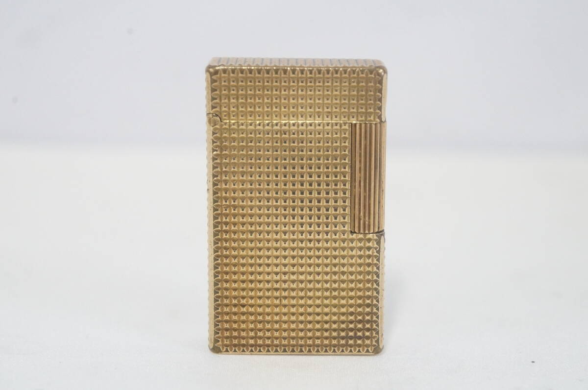 着火確認済 S.T.Dupont デュポン ライン1 ゴールドカラー ローラー ガスライター 1103282311