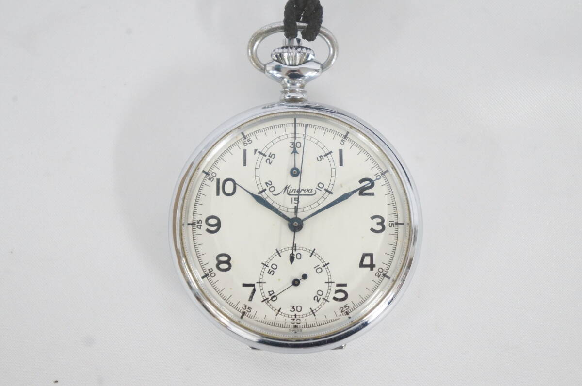 Minerva ミネルバ クロノグラフ 手巻き 懐中時計 ジャンク 5903272341