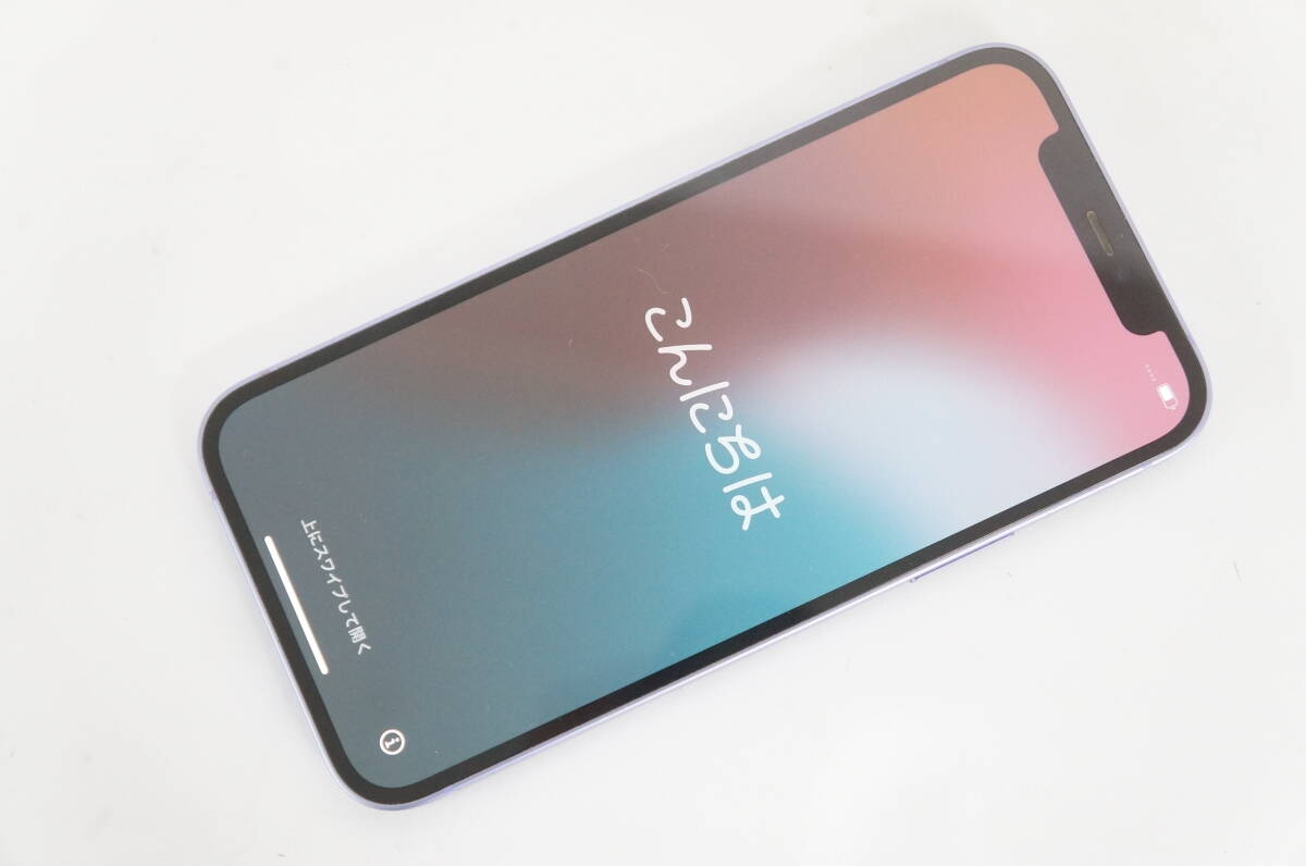 初期化済 Apple iPhone12 128GB MJNJ3J/A SIMロック無し au〇 バッテリー最大容量80% スマートフォン スマホ 本体のみ 5903272341