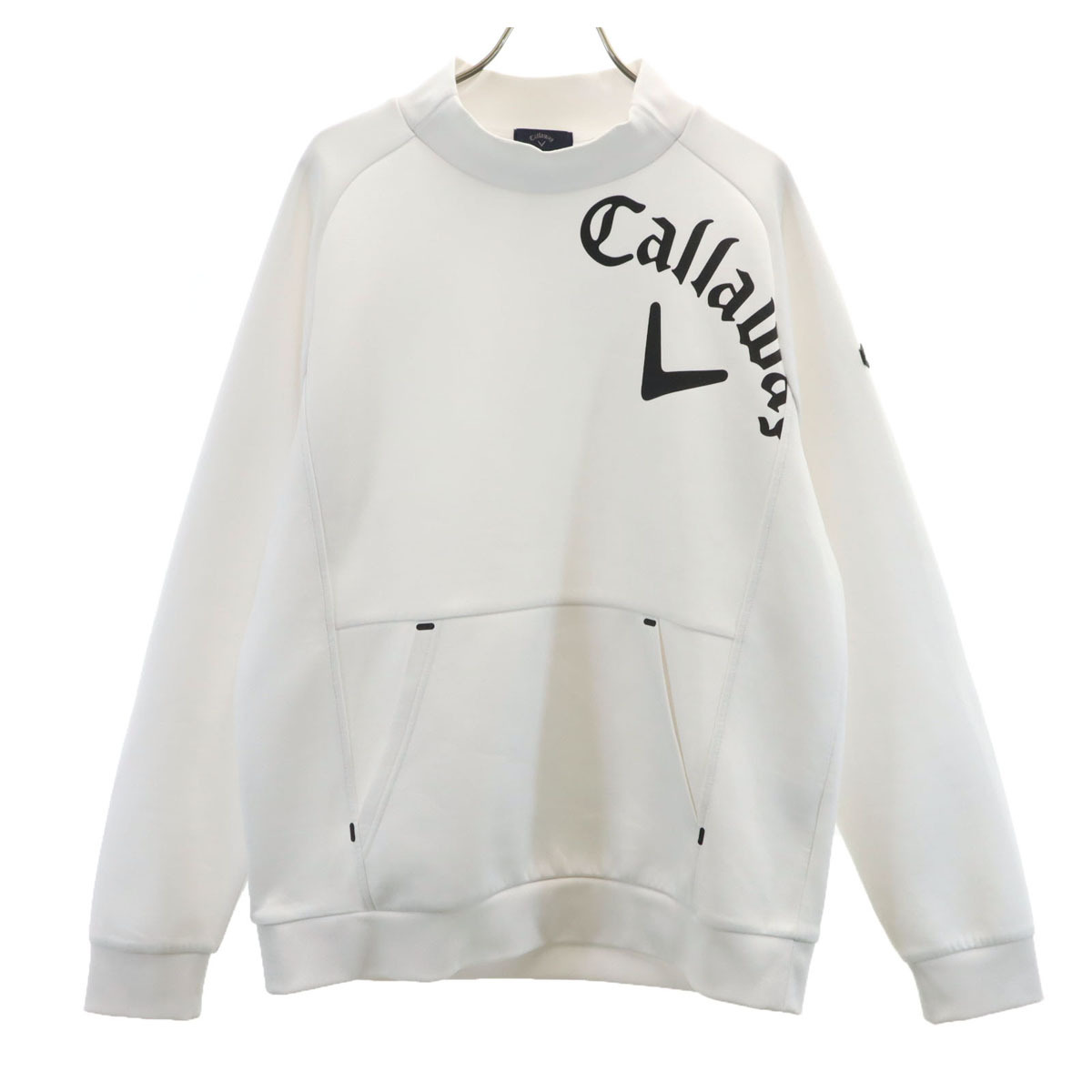 Callaway キャロウェイ 長袖 モックネック トレーナー L ホワイト プルオーバー ゴルフ メンズ