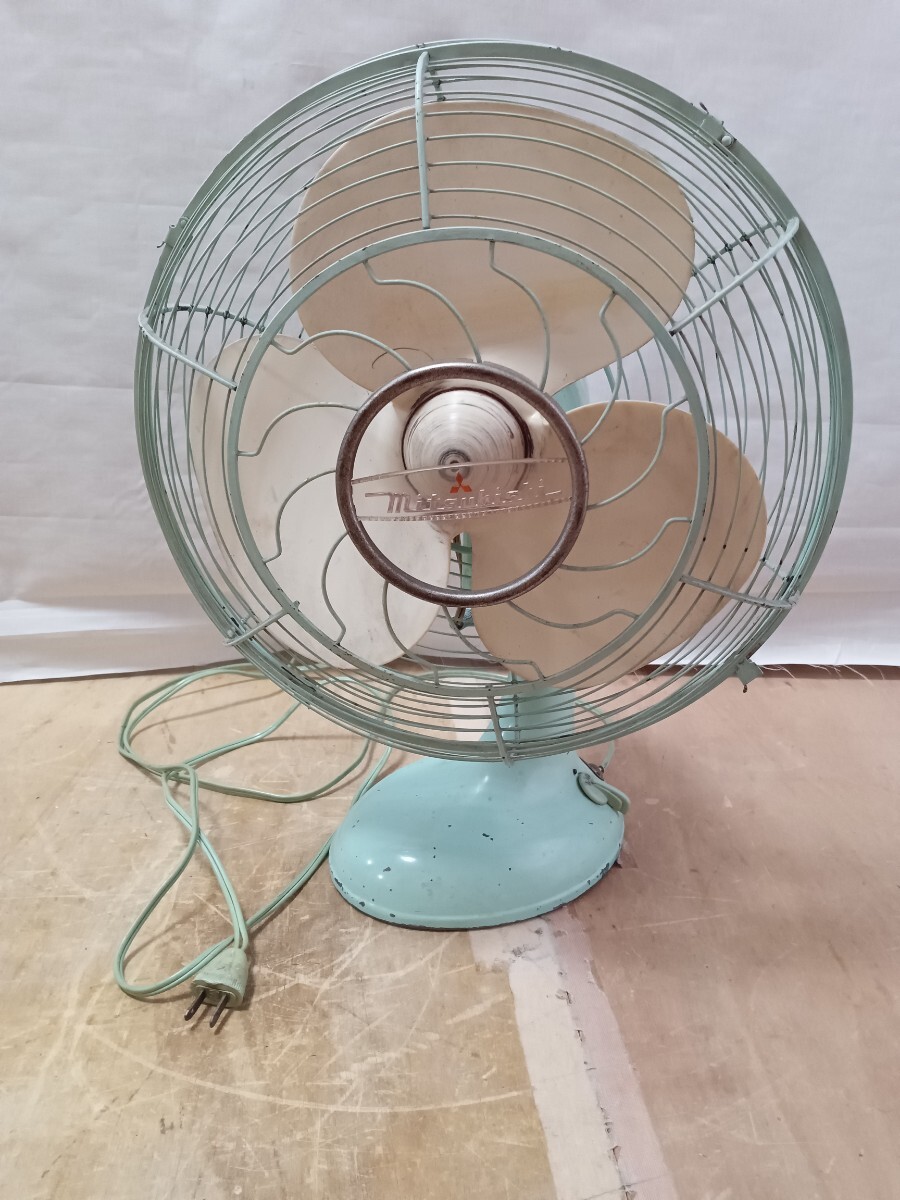 Mitsubishi 三菱 アンティーク扇風機 昭和レトロ 当時物 通電確認済 可動品