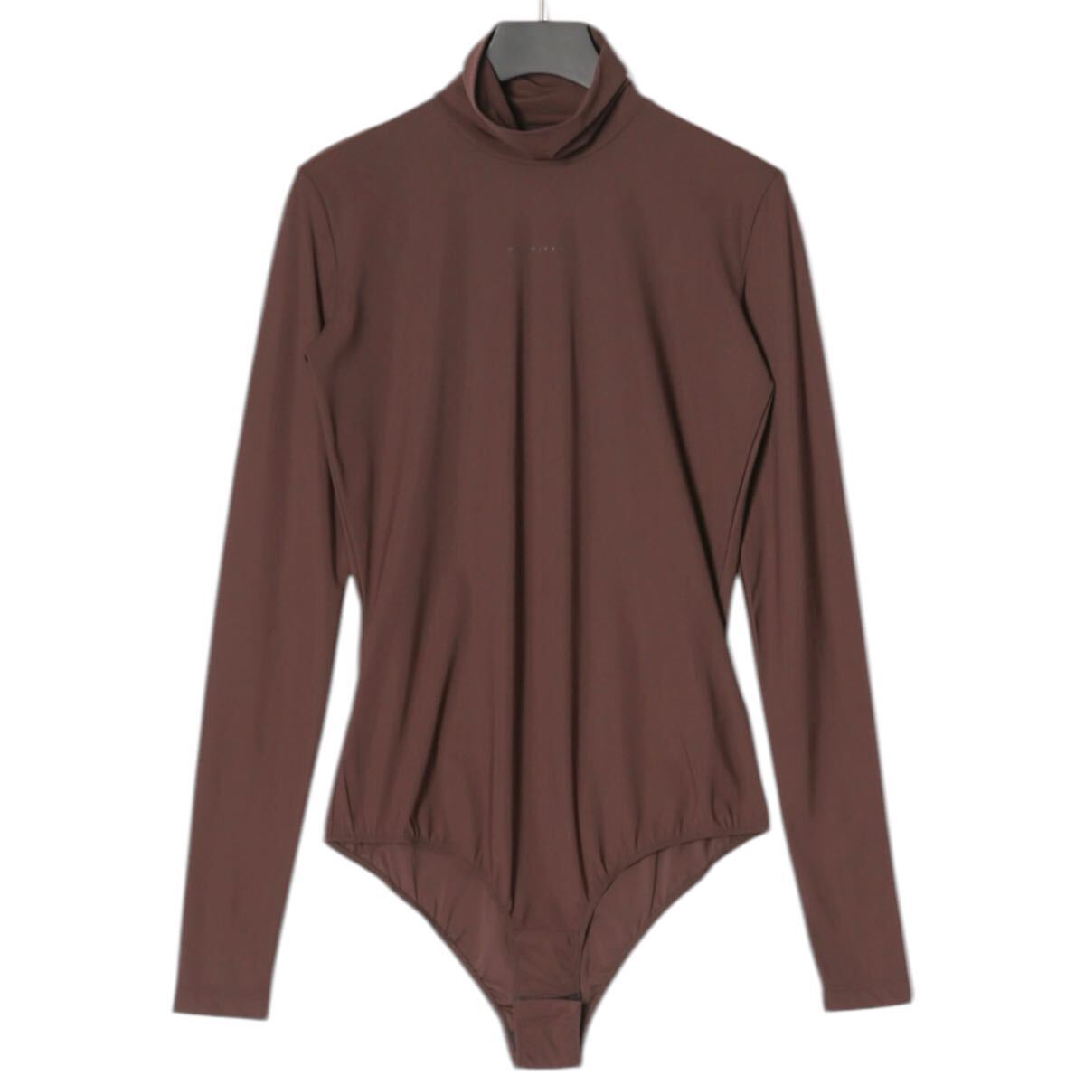 未使用 タグ付き MM6 Maison Margiela エムエムシックス ブラウンカラー ストレッチ素材 ボディスーツ