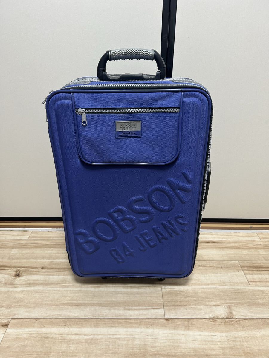 BOBSON　キャリーケース　ブルー　中型Ｍサイズ　USED