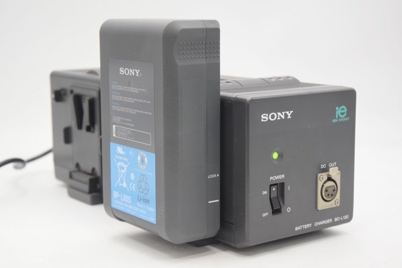 SONY/ソニー リチウムイオンバッテリー4連チャージャー + バッテリーパック□BC-L120 + BP-L80S 中古□送料無料