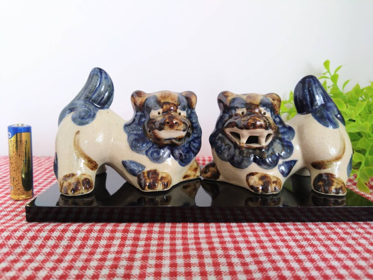 ★シーサー 置物 陶器 縁起物 レトロ オブジェ インテリア アンティーク 雑貨 小物★