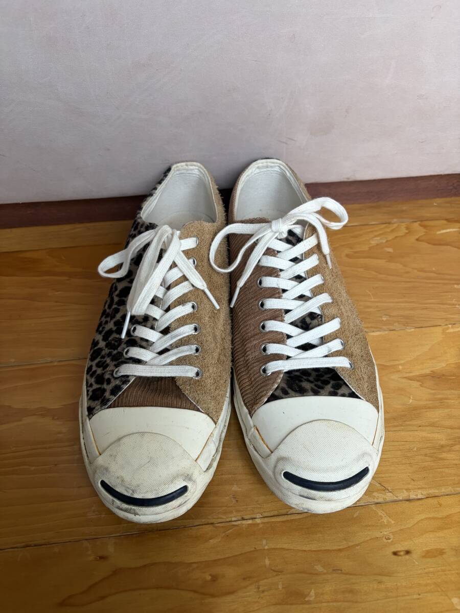レア　レオパード　コンバース ジャックパーセル JACK PURCELL CONVERSE 83クレイジー スニーカー 28cm　コーディロイ