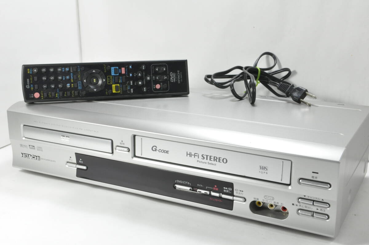 ★ジャンク市★日立 DV-PF3 VHS/DVD Hi-Fiビデオデッキ！リモ付！【動作確認済】