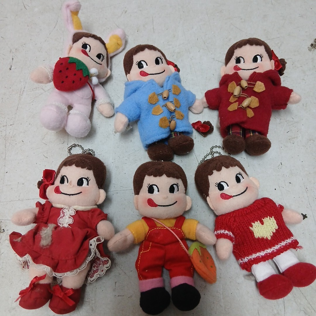 ぺこちゃん　キーホルダーぬいぐるみ　6体セット【60サイズ】