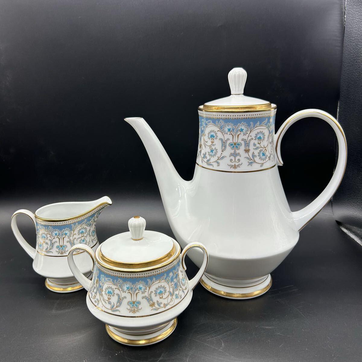 Noritake ノリタケ ポロネーズ POLONAISE ティーポット コーヒーポット シュガーポット クリーマー 金彩 食器 ラ5-1
