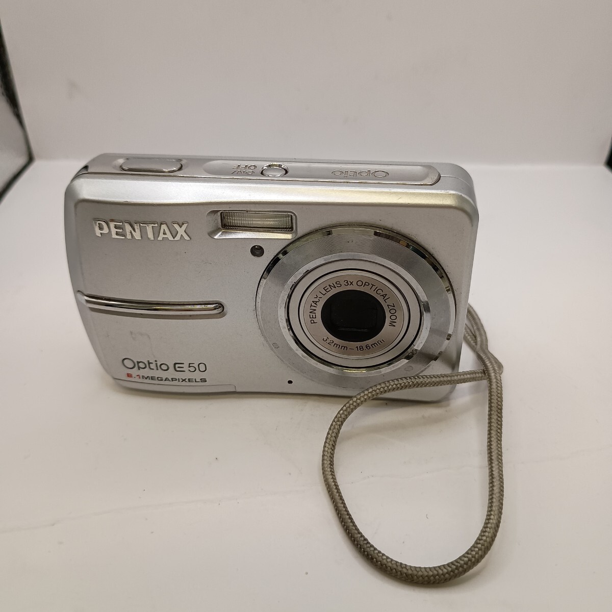 4730 1円スタート 【動作確認済み】 PENTAX Optio E50 シルバー コンパクトデジタルカメラ