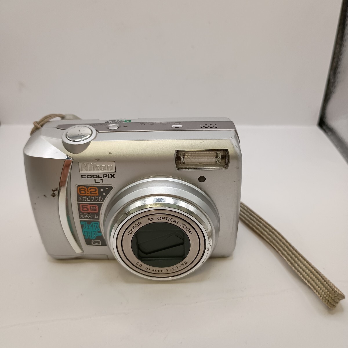 4802 1円スタート 【動作確認済み】 Nikon COOLPIX L1 シルバー コンパクトデジタルカメラ