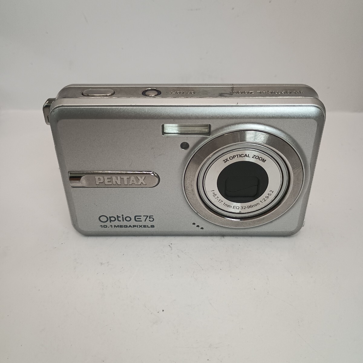 4714 【動作未確認、ジャンク品】1円スタート PENTAX Optio E75 コンパクトデジタルカメラ シルバー