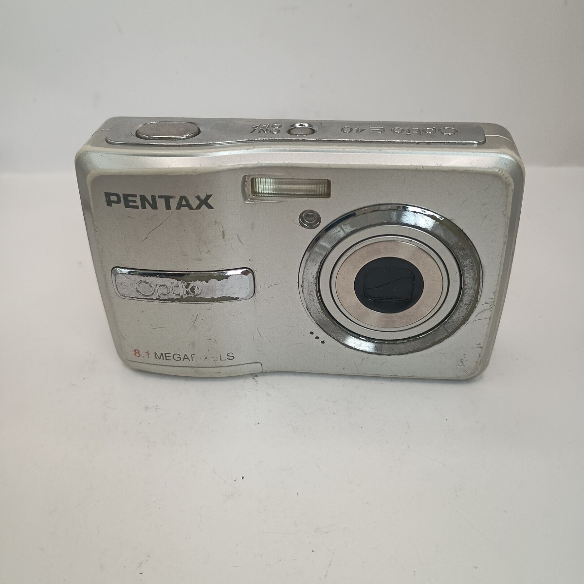 4747 【動作確認済】1円スタート PENTAX Optio E40 コンパクトデジタルカメラ シルバー