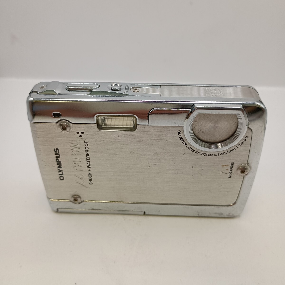 4786 1円スタート 【動作確認済み】 OLYMPUS μ720SW シルバー コンパクトデジタルカメラ