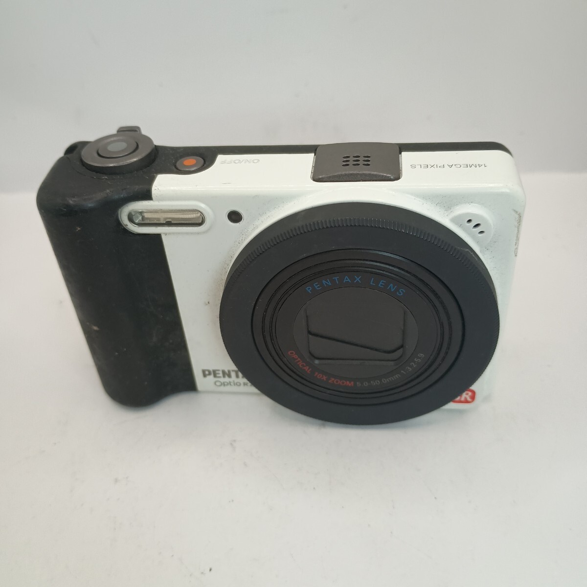 4698 【動作確認済】1円スタート PENTAX Optio RZ10 コンパクトデジタルカメラ ホワイト