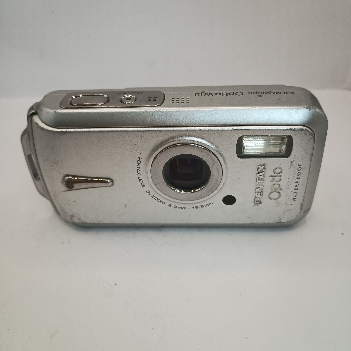 4615 【動作確認済】1円スタート PENTAX Optio　W10 コンパクトデジタルカメラ シルバー