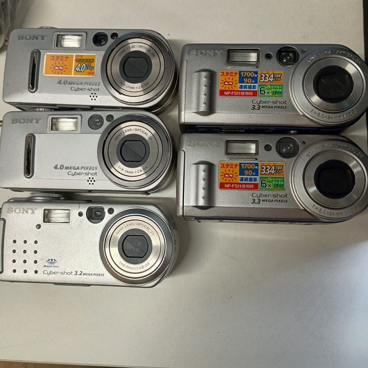 4813 まとめ売り 5台セット【動作未確認】1円スタートSONYCyber-shot(DSC-P5,DSC-P9*2,DSC-P1*2)