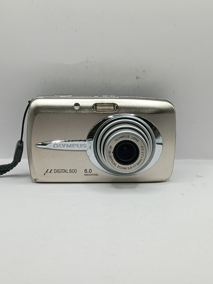 4710 【動作確認済】1円スタート OLYMPUS μ DIGITAL600 シルバー コンパクトデジタルカメラ
