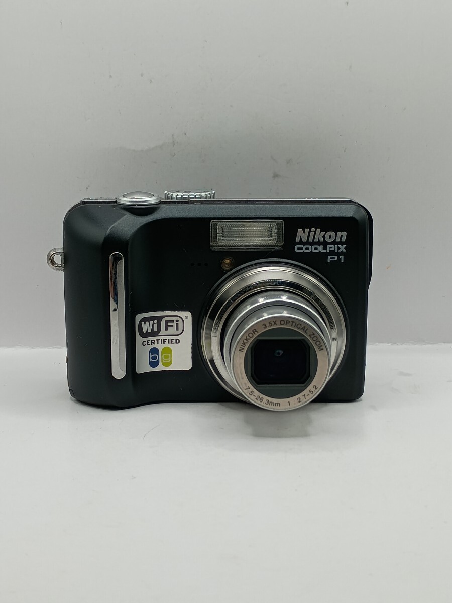 4561 【動作確認済】1円スタート Nikon COOLPIX P1 ブラック コンパクトデジタルカメラ