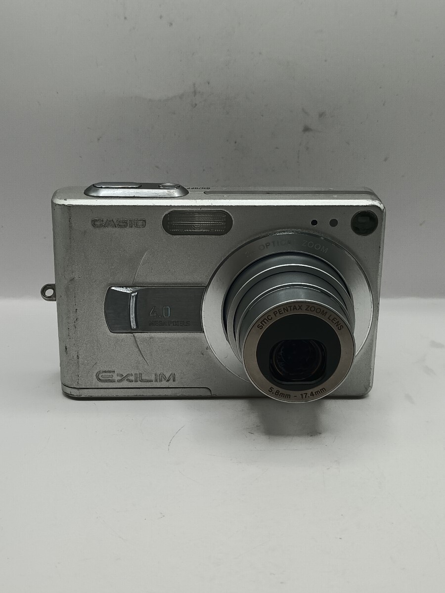 4742 【動作確認済】1円スタート CASIO EXILIM EX-Z40 シルバー コンパクトデジタルカメラ