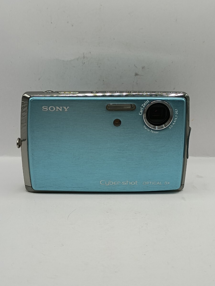 4748 【動作確認済】1円スタート SONY Cyber-shot DSC-T33 ブルー コンパクトデジタルカメラ