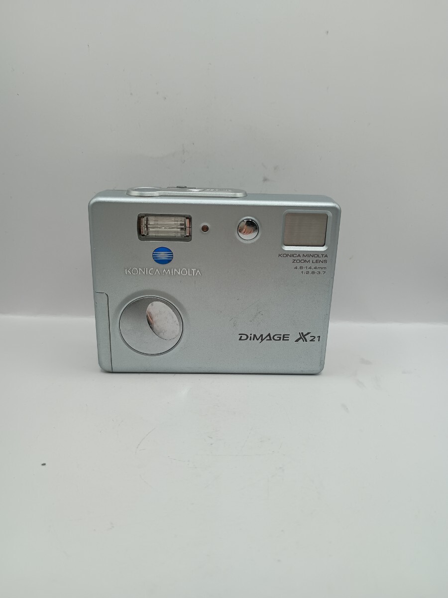 4793【動作確認済み】1円スタート KONICA MINOLTA DiMAGE X21 シルバー コンパクトデジタルカメラ