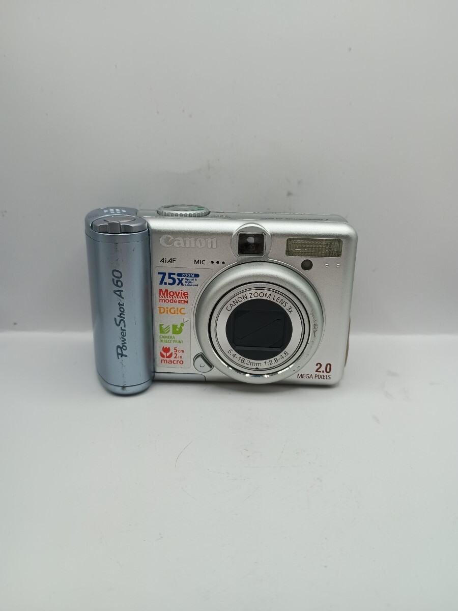 4643【動作確認済み、ジャンク品】1円スタート Canon PowerShot A60 PC1044 シルバー コンパクトデジタルカメラ デジカメ デジタルカメラ