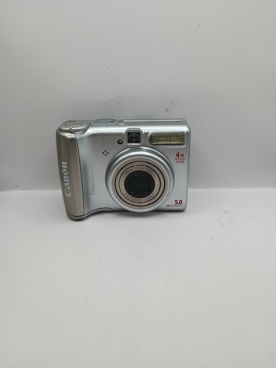 4732【動作確認済み】1円スタート Canon PowerShot A530 コンパクトデジタルカメラ シルバー キャノン