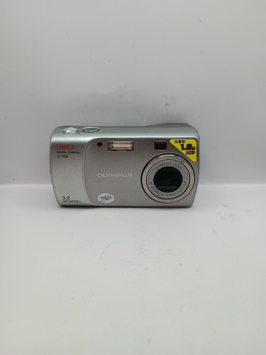 4792【動作確認済み】1円スタート OLYMPUS CAMEDIA X-100 シルバー コンパクトデジタルカメラ デジカメ