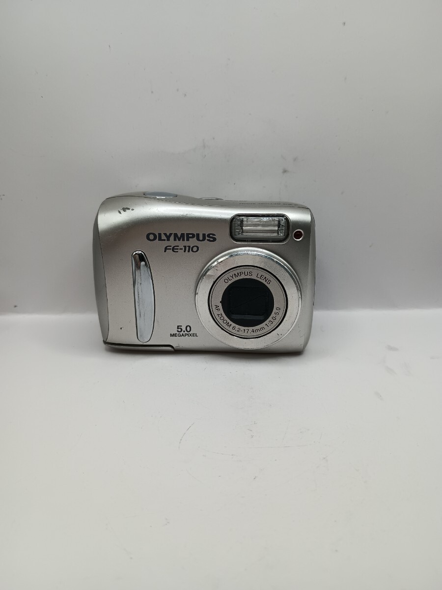 4763【動作確認済み】1円スタート OLYMPUS FE-110 オリンパス シルバー デジカメ コンパクトデジタルカメラ CAMEDIA