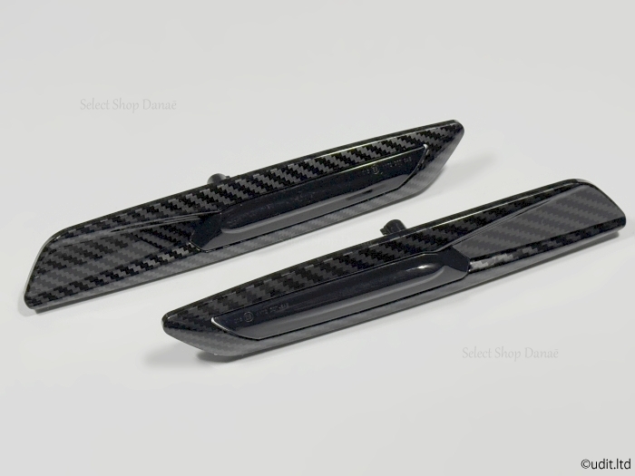 BMW専用 F10ルック LEDサイドマーカー ウインカー フェンダー スモーク カーボン E81E82E87E88E90E91E92E93E60E61 1・3・5シリーズ
