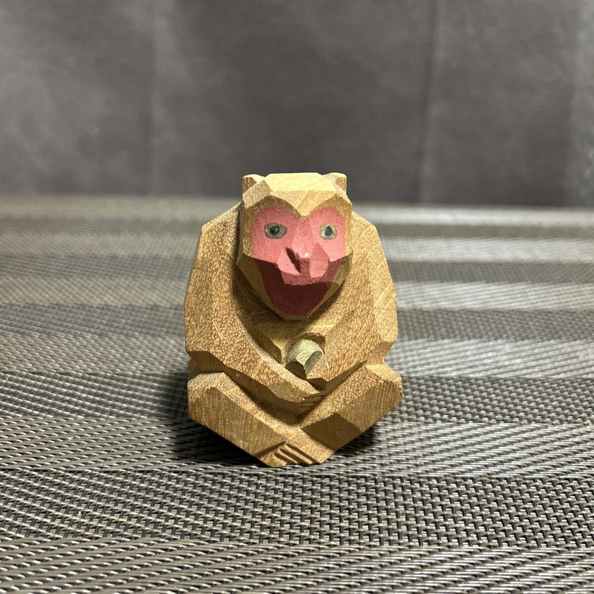 木彫り 申 干支 猿 