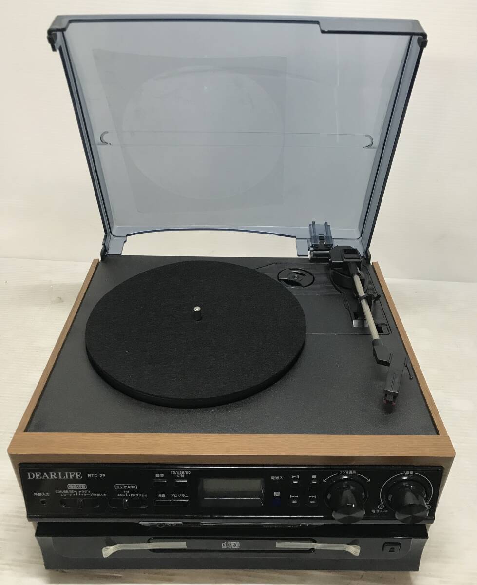 湘/レコード/CD/ラジオカセット搭載/多機能プレーヤー/RTC-29/CD再生対応/湘1.30-338小