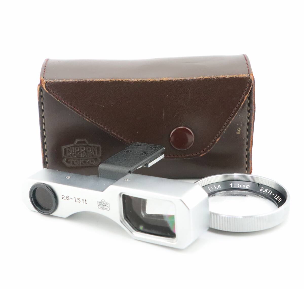 ★ニコン NIKON NIPPON KOGAKU TOKYO 2.6-1.5ft NIKKOR 5cm F1.4 近接撮影装置 革ケース付★　W0311＃4642