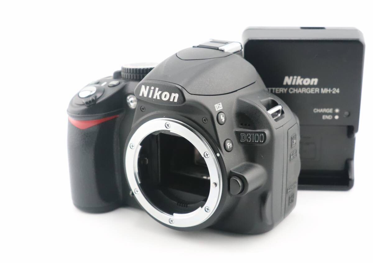 ★ショット数15,523 回★ニコン NIKON D3100 ボディ ブラック 充電器付★　W0244＃4530