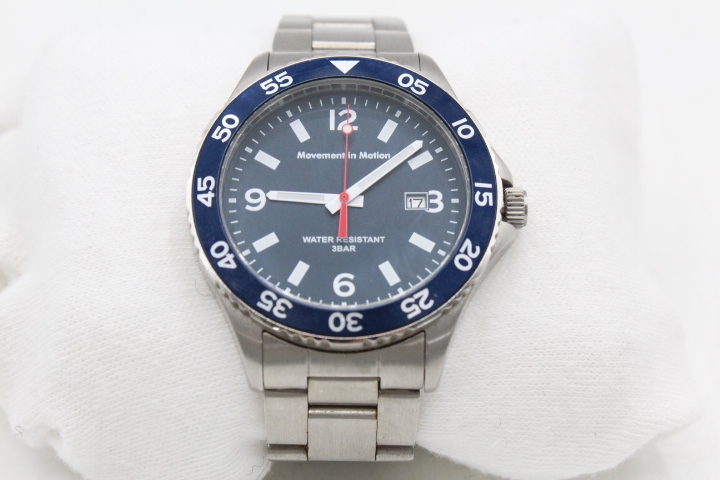 Movement in Motion ムーブメント イン モーション TiCTAC ダイバー風時計 紺文字盤