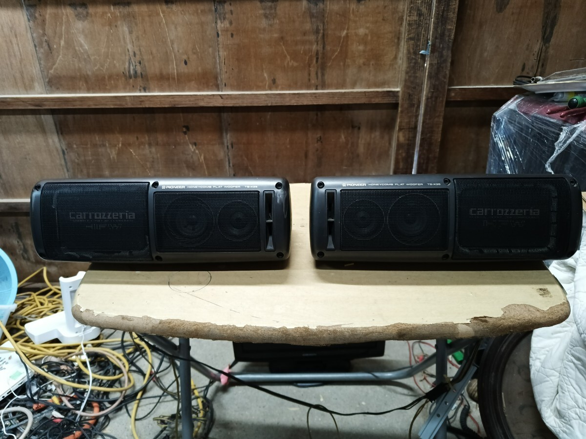 PIONEER　カロッツェリア　置き型スピーカー　TS-X35　当時物　旧車　Carrozzeria　音出し確認済　動画あり　現状品　イルミ点灯OK