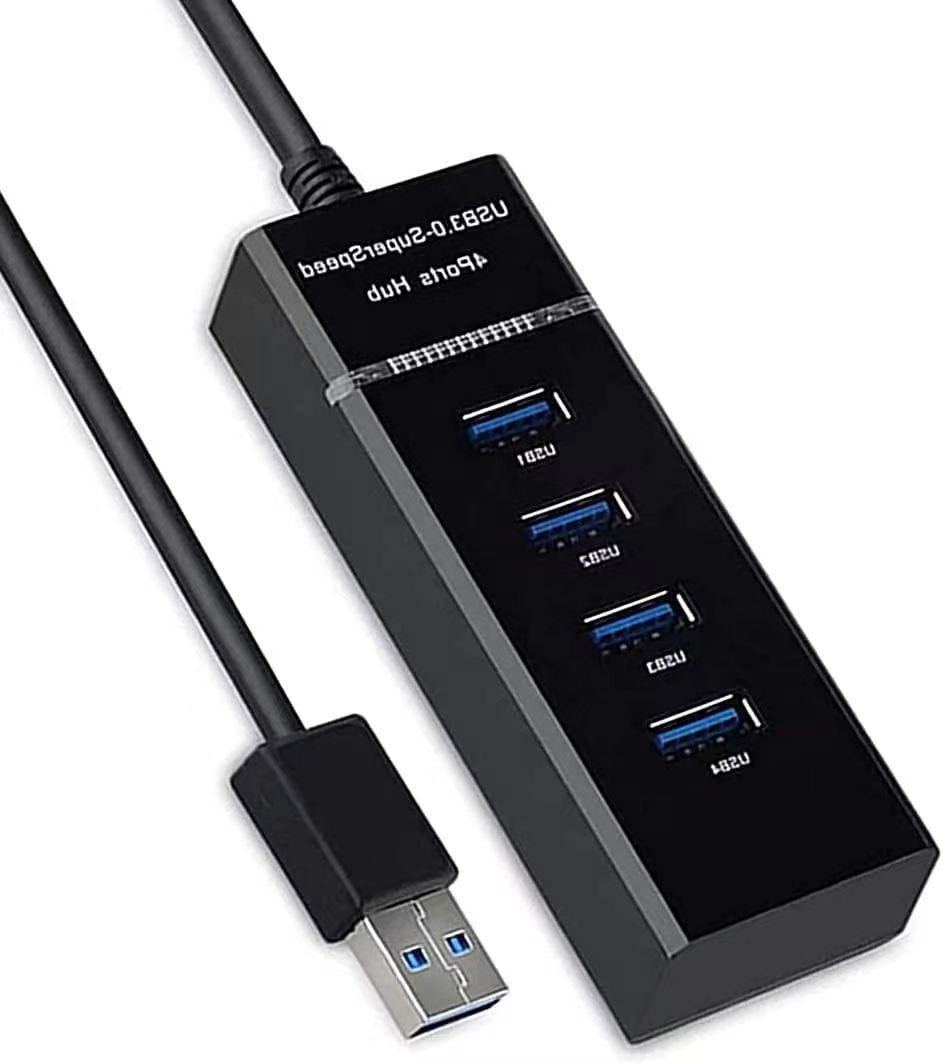 USB ハブ 4 ポートUSB 3.0 ハブ バスパワー 5Gbps 高速データ転送 軽量 コンパクト,Windows Mac iMac Surface Pro ノートPC PS4 対応
