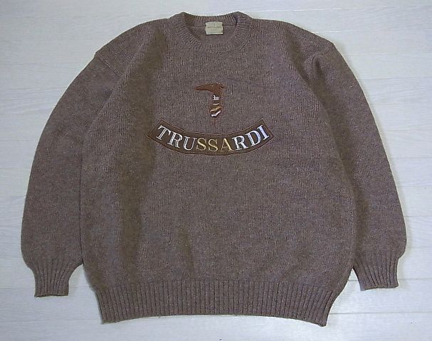 イタリア製 TRUSSARDI maglie ウールセーター ニット　トラサルディ ウール ニット