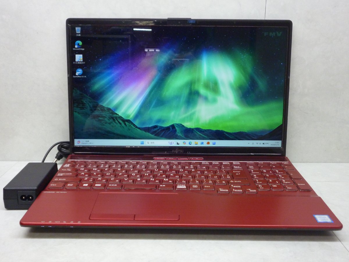 ☆第8世代☆富士通☆LIFEBOOK AH53/D3☆Core i7 1.80Hz/8GB/SSD512GB+1TB/BD/高解像度/無線/Bluetooth/カメラ/Office/Win11 DtoD領域☆